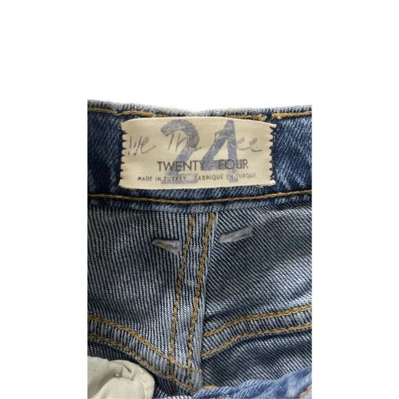 Free People We The Free Denim Distressed Ripped Skinny Button Fly Jeans Size 24 - Picture 10 of 16